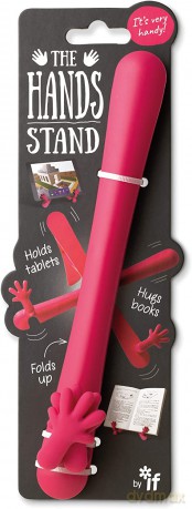 Hand stand uchwyt na ksiązki/tablet różowy
