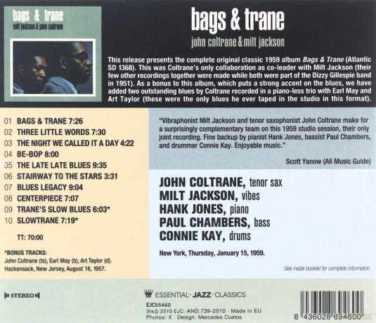 John Coltrane, Milt Jackson: Bags & Trane [CD]