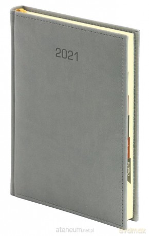 Kalendarz 2021 A5 Dzienny z regist. Szary [KALENDARZ]