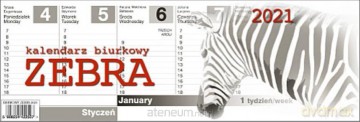 Kalendarz 2021 Biurkowy poziomy Zebra PP [KALENDARZ]