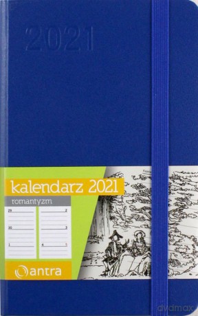 Kalendarz 2021 Romantyzm A6 Granatowy TDW ANTRA [KALENDARZ]