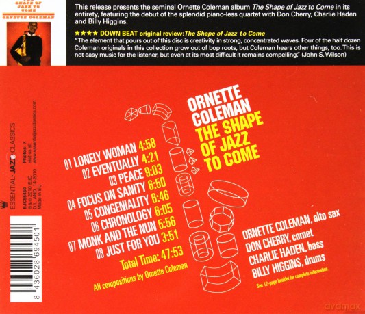 Ornette Coleman: The Shape Of The Jazz To Come [CD]