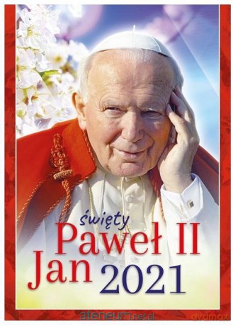Kalendarz 2021 Ścienny św.Jan Paweł II ekonomiczny [KALENDARZ]