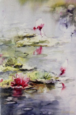 Karnet 12x18 cm B-BJ 202 387 + koperta Lilia wodna