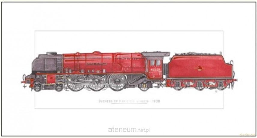 Karnet 12x18 G05 41A 031 + kop Pociąg bordowy