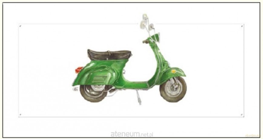 Karnet 12x18 G06 42A 184 + kop Skuter Vespa zielony