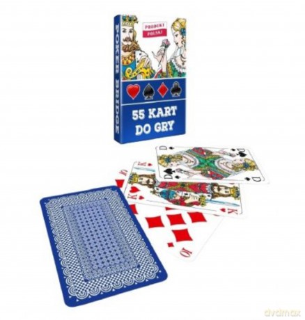 Karty do gry niebieskie 1x55 [KARTY]