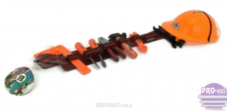 Kask z narzędziami na pasie