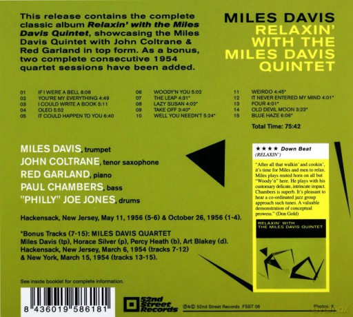 Miles Davis: Relaxin´ (Bonus Tracks) [CD]