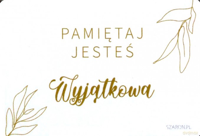 Magnes na lodówkę - Pamiętaj jesteś Wyjątkowa
