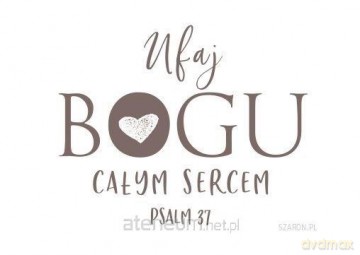 Magnes na lodówkę - Ufaj Bogu całym sercem