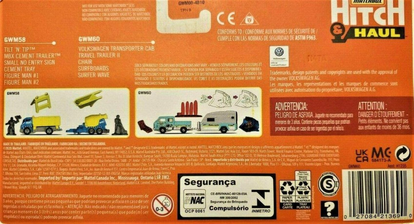 Matchbox Samochód z przyczepą kempingową