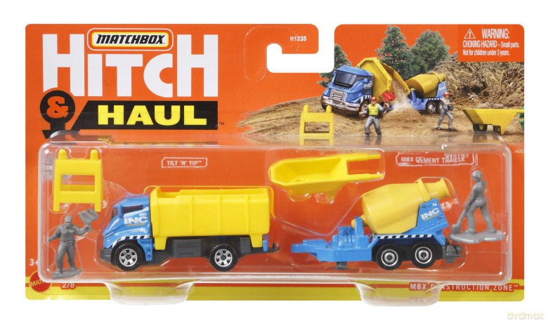 Matchbox Samochód z przyczepą kempingową