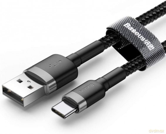 Baseus kabel Cafule USB - USB-C 0,5 m 3A szaro-czarny