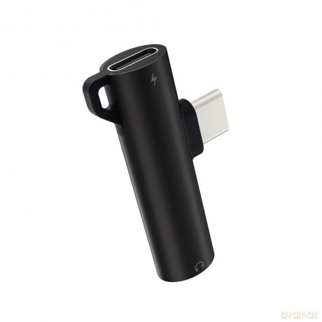 Devia adapter Smart typ-C na jack 3,5mm/typ-C czarny