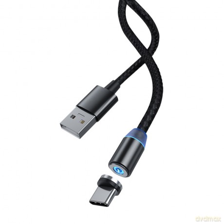 Devia kabel magnetyczny Gracious USB - USB-C 1,0 m 2,1A czarny