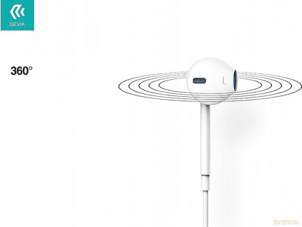 Devia słuchawki przewodowe Kintone białe