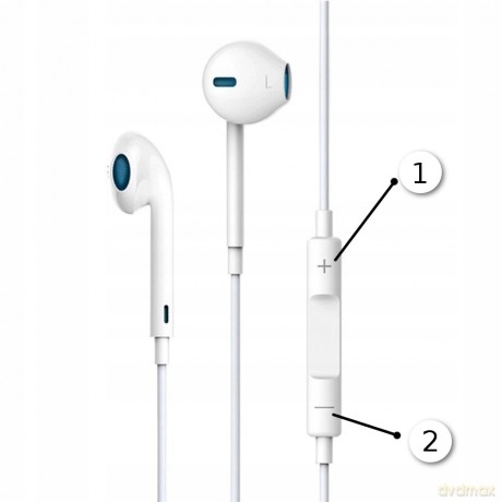 Devia słuchawki przewodowe Smart jack 3,5mm białe dokanałowe