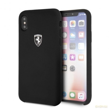 FERRARI iPhone X/ iPhone XS FEOSIHCPXBK czarne hard case Silicone Off Track