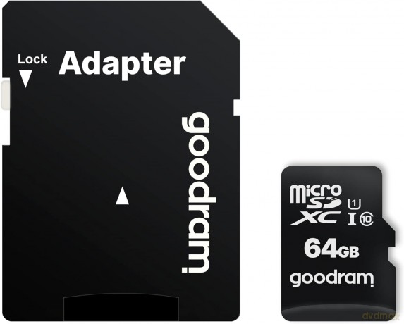 GoodRam microSDXC (64GB | klasa 10 | UHS I) 30/15 MB/s + adapter