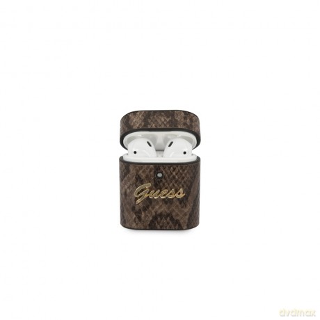 Guess Airpods etui GUACA2PUSNSMLBR brązowe Python Collection