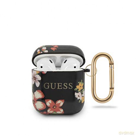 Guess Airpods etui GUACA2TPUBKFL04 czarne Flower Collection