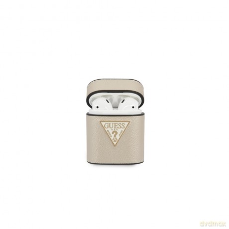 Guess Airpods etui GUACA2VSATMLLG beżowe Saffiano