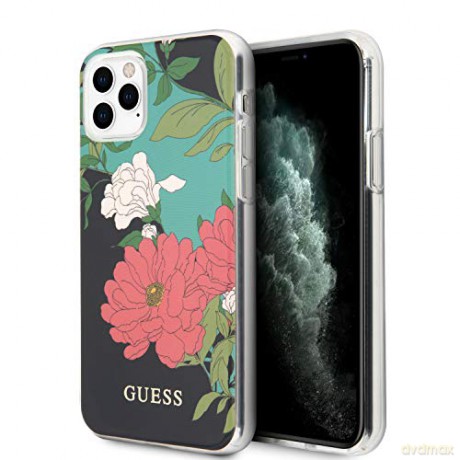 Guess iPhone 11 Pro GUHCN58IMLFL01 czarny hard case Flower Collection