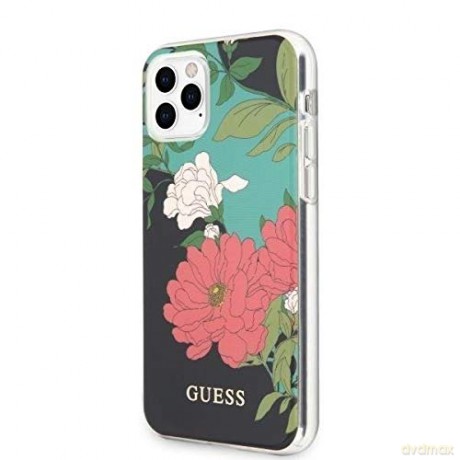Guess iPhone 11 Pro Max GUHCN65IMLFL01 czarny hard case Flower Collection