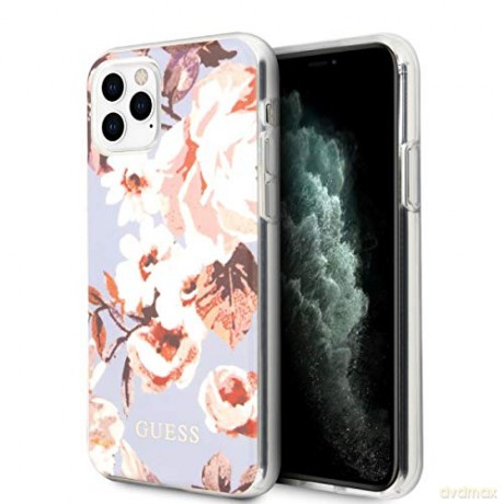 Guess iPhone 11 Pro Max GUHCN65IMLFL02 liliowy hard case Flower Collection