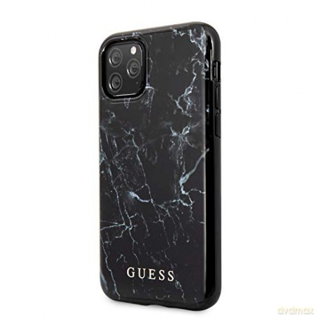 Guess iPhone 11 Pro Max GUHCN65PCUMABK czarny hard case Marble