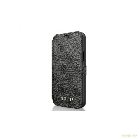 Guess iPhone 12 Mini 5 GUFLBKSP12S4GG szary book case 4G Charms Collection