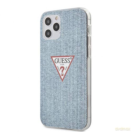 Guess iPhone 12 Pro Max 6,7 GUHCP12LPCUJULLB niebieski hard case Triangle Collection