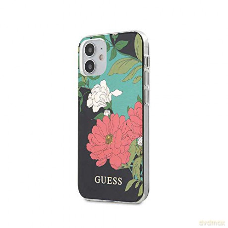 Guess iPhone 12 Mini 5 GUHCP12SIMLFL01 czarne hard case N`1 Flower Collection