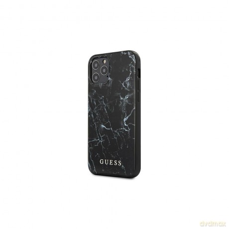 Guess iPhone 12 Mini 5 GUHCP12SPCUMABK czarny hard case Marble