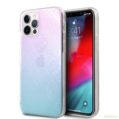 Guess iPhone 12 Pro Max 6,7 GUHCP12L3D4GGBP niebiesko-różowe hard case 4G 3D Pattern Collection