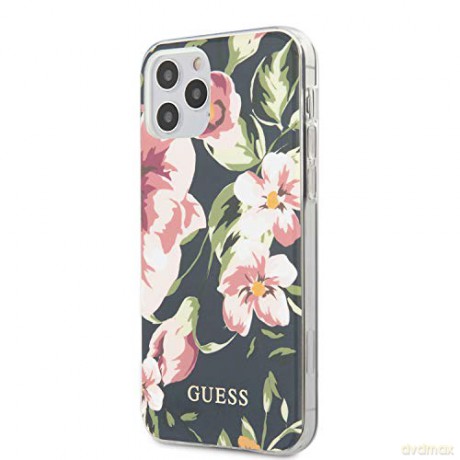 Guess iPhone 12 Pro Max 6,7 GUHCP12LIMLFL03 granatowe hard case N`3 Flower Collection
