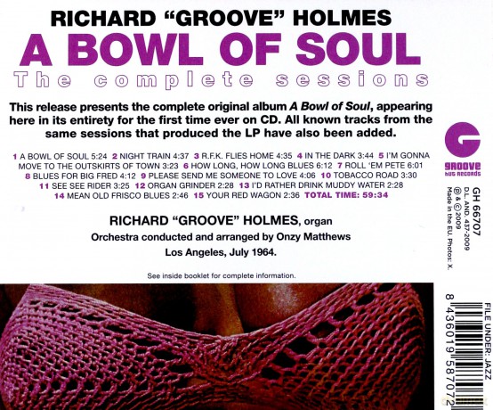 Richard "Groove" Holmes: A Bowl Of Soul [CD]