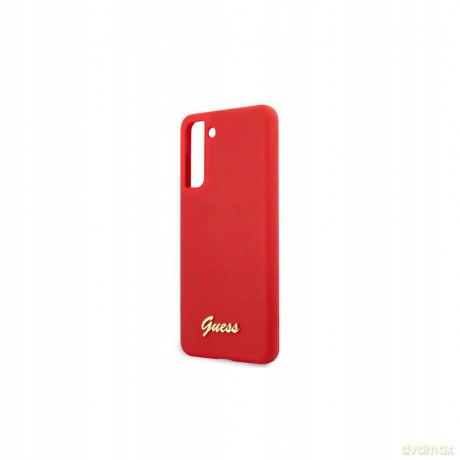 Guess Samsung S21 Plus GUHCS21MLSLMGRE czerwone hard case Vintage Gold Logo