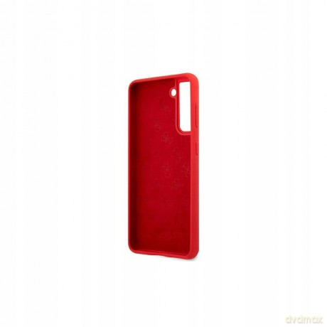 Guess Samsung S21 Plus GUHCS21MLSLMGRE czerwone hard case Vintage Gold Logo