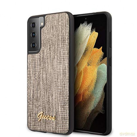Guess Samsung S21 Plus GUHCS21MPCUMLLIGO złote hard case Lizard Collection