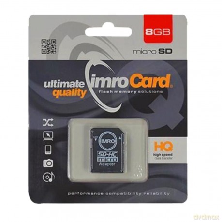 IMRO MicroSDHC 8GB kl.10 z adapterem