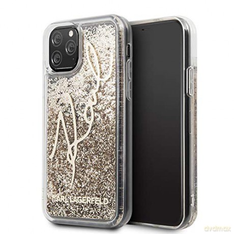 Karl Lagerfeld iPhone 11 Pro Max KLHCN65TRKSGO złoty hard case Glitter Signature