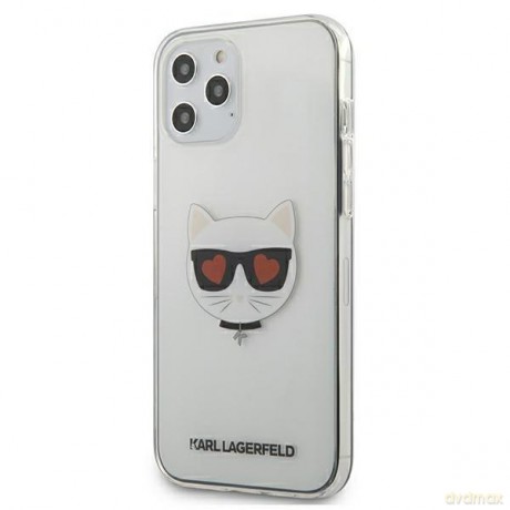 Karl Lagerfeld iPhone 12 Pro Max 6,7 KLHCP12LCLTR przeźroczyste hard case Choupette