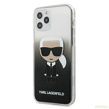 Karl Lagerfeld iPhone 12 Mini 5 KLHCP12STRDFKBK czarne hard case Gradient Iconic Karl