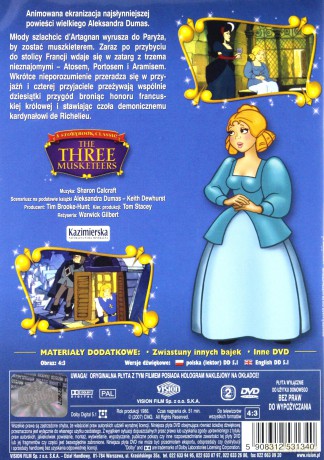 Najpiękniejsze baśnie i legendy: Trzej Muszkieterowie [DVD]