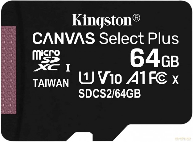 Kingston karta pamięci microSDHC Canvas Select Plus (64GB | class 10 | UHS-I | 100 MB/s)