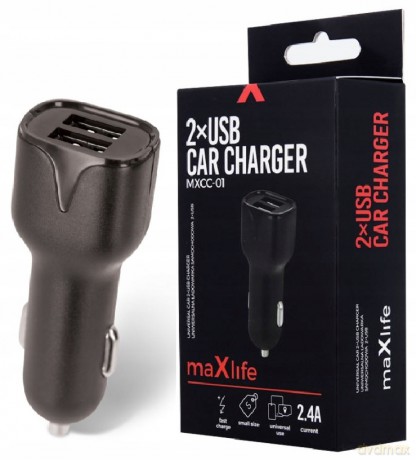 Ładowarka samochodowa Maxlife MXCC-01 2xUSB Fast Charge 2.4A