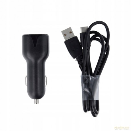 Ładowarka samochodowa Maxlife MXCC-01 2xUSB Fast Charge 2.4A + kabel (USB - USB-C)