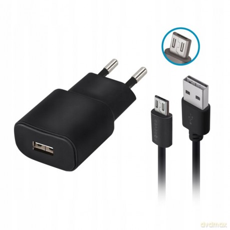 Ładowarka sieciowa Forever USB 2A TC-01 + kabel micro-USB czarna